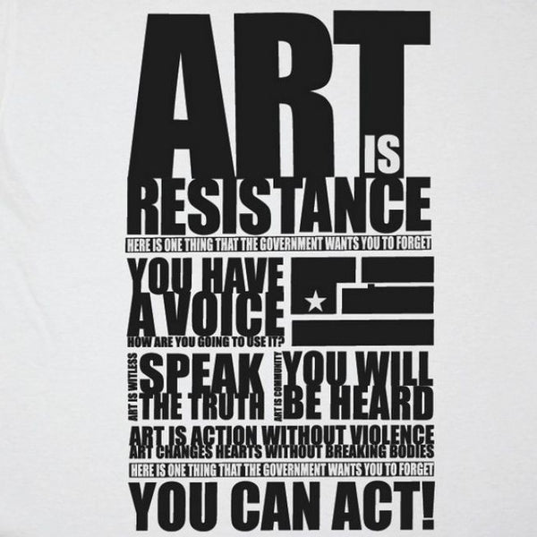 【お取り寄せ】Nine Inch Nails / ナイン・インチ・ネイルズ - ART IS RESISTANCE Tシャツ(ホワイト)