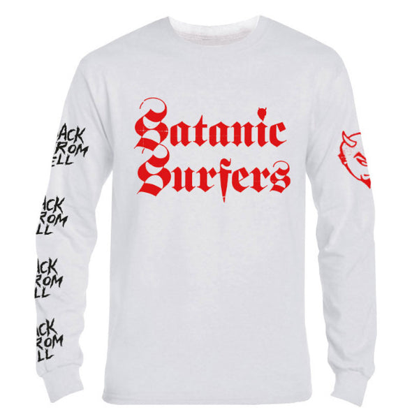 【お取り寄せ】Satanic Surfers / サタニック・サーファーズ - BACK FROM HELL ロングスリーブ・長袖シャツ(ホワイト)