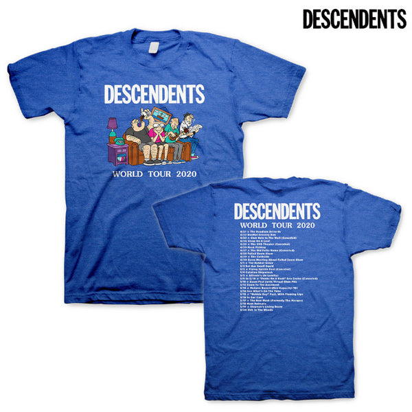 【お取り寄せ】Descendents / ディセンデンツ - World Tour Tシャツ(ブルー)ウォッシュド加工※再販無し