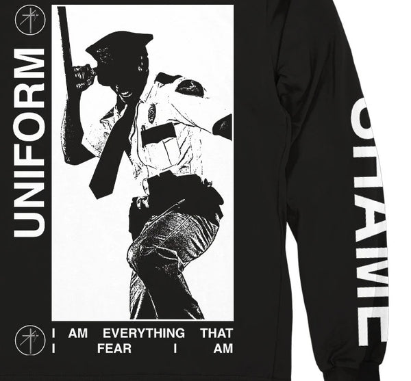 【お取り寄せ】Uniform / ユニフォーム - EVERYTHING I FEAR ロングズリーブ・長袖シャツ(ブラック)