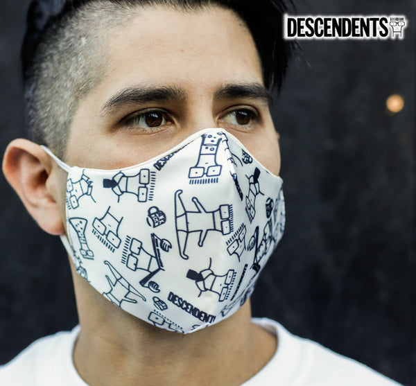 【お取り寄せ】Descendents /ディセンデンツ - Milo Pattern マスク(ホワイト)