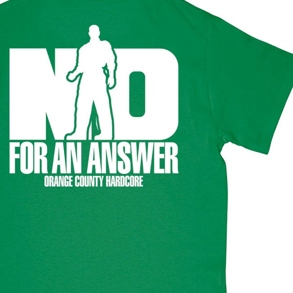【お取り寄せ】No For An Answer / ノー・フォー・アン・アンサー - ORANGE COUNTY HARDCORE Tシャツ(グリーン)