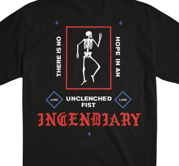 【お取り寄せ】Incendiary / インセンダイアリー - Unclenched Fist Tシャツ(ブラック)