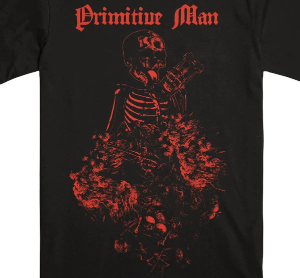 【お取り寄せ】Primitive Man / プリミティヴ・マン - TIME LICK Red Tシャツ(ブラック)