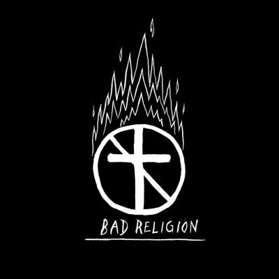 【お取り寄せ】Bad Religion / バッド・レリジョン - Flaming Cross ロングスリーブ・長袖シャツ(ブラック)