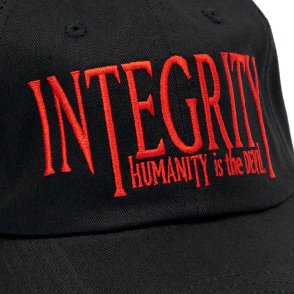 【お取り寄せ】INTEGRITY /インテグリティ - HUMANITY IS THE DEVIL ダッドハット・キャップ(ブラック)