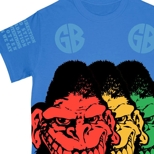 【在庫限り】Gorilla Biscuits /ゴリラ・ビスケッツ - GORILLA THREE WAYS 2021 Tシャツ(ブルー)