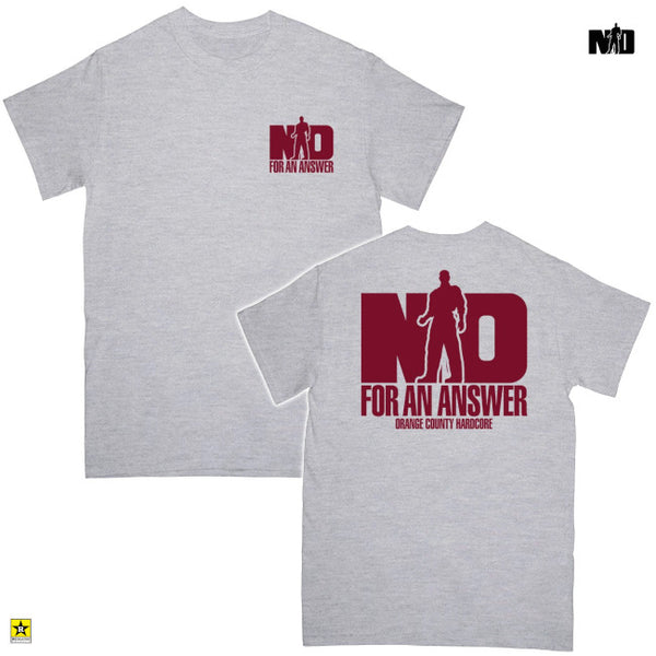 【即納】No For An Answer / ノー・フォー・アン・アンサー - ORANGE COUNTY HARDCORE Tシャツ(グレー)