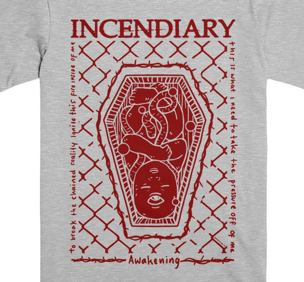 【お取り寄せ】Incendiary / インセンダイアリー - AWAKENING Tシャツ(グレー)