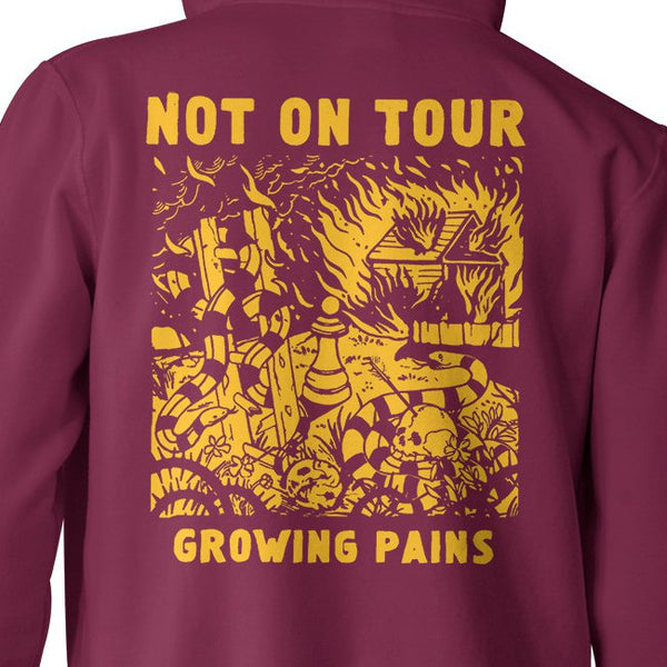 【お取り寄せ】Not on Tour / ノット・オン・ツアー - Growing Pains ジップアップパーカー(マルーン)