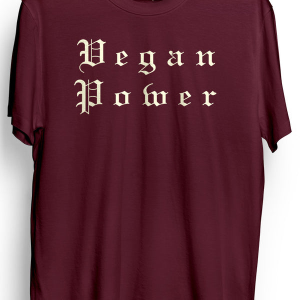 【お取り寄せ】Vegan Earth Order / ヴィーガン・アース・オーダー - Vegan Power Tシャツ(マルーン)