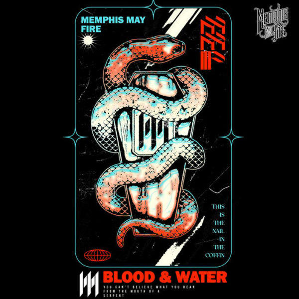 【お取り寄せ】Memphis May Fire /メンフィス・メイ・ファイヤー - Blood & Water ロングスリーブ・長袖シャツ (ブラック)