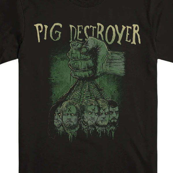 【お取り寄せ】Pig Destroyer /ピッグ・デストロイヤー HEADS - Tシャツ(ブラック)