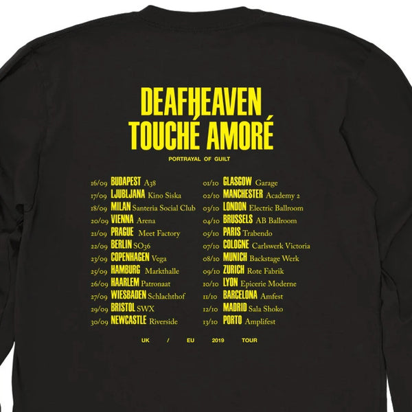【お取り寄せ】Deafheaven /デフヘヴン - TA/DH/POG TOUR ロングスリーブ・長袖シャツ(ブラック)