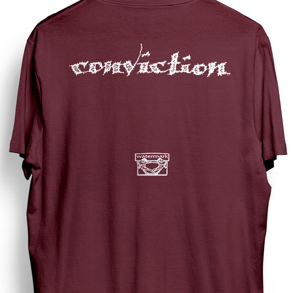 【お取り寄せ】Conviction / コンヴィ&#8203;クション - NUMB Tシャツ(マルーン)