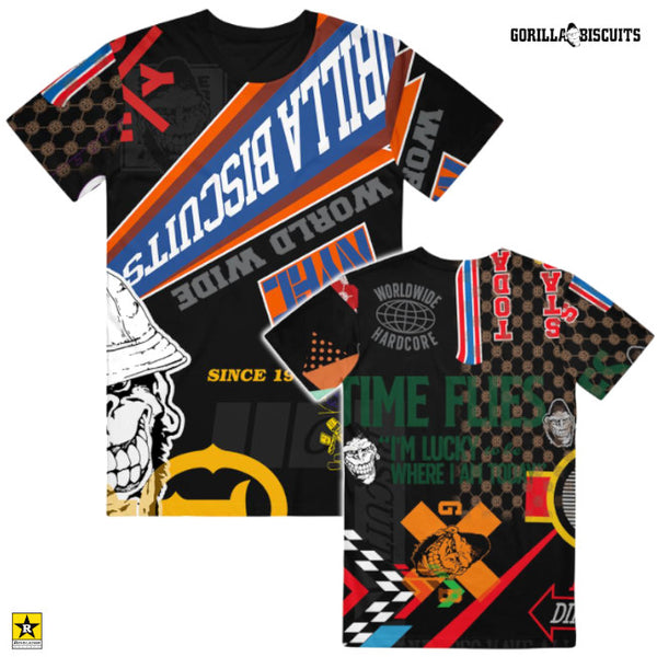 【在庫限り】Gorilla Biscuits /ゴリラ・ビスケッツ - Collage All-Over Tシャツ(ブラック)