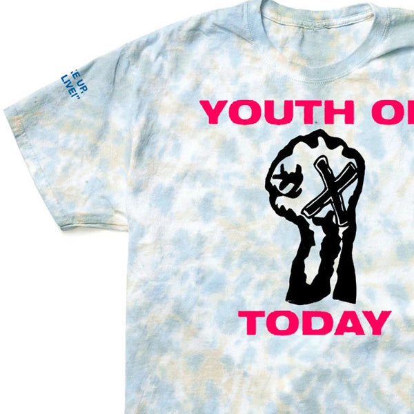 【ラスト1枚】Youth Of Today / ユース・オブ・トゥデイ - Break Down The Walls レッドプリント・Tシャツ(タイダイ)