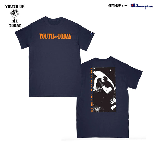【即納】Youth Of Today /ユース・オブ・トゥデイ - We're Not In This Alone Tシャツ(ネイビー／CHAMPIONボディー)