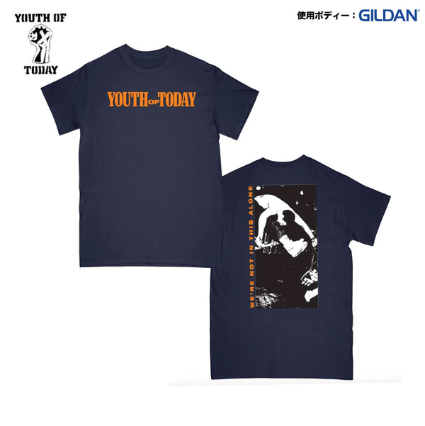 【即納】Youth Of Today /ユース・オブ・トゥデイ - We're Not In This Alone Tシャツ(ネイビー／GILDANボディー)