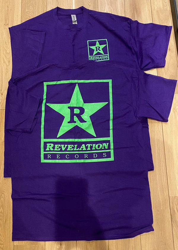 【即出荷可能】【廃盤】Revelation Records / レヴェレーション・レコード - Green Logo Tシャツ(パープル)