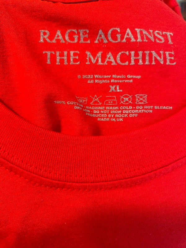 【お取り寄せ】Rage Against the Machine / レイジ・アゲインスト・ザ・マシーン - BIG E Tシャツ(レッド)