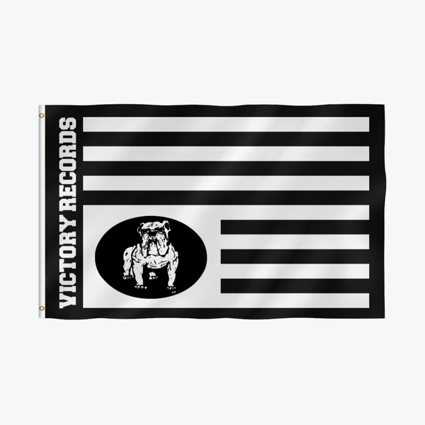 【即納】VICTORY RECORDS ／ヴィクトリーレコーズ - Flag(ブラック/ホワイト)
