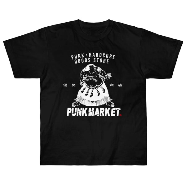 【10日ほどでお届け】Punkmarket瀧オリジナル Tシャツ -Out Of Step Sumo Wrestler- (ブラック)
