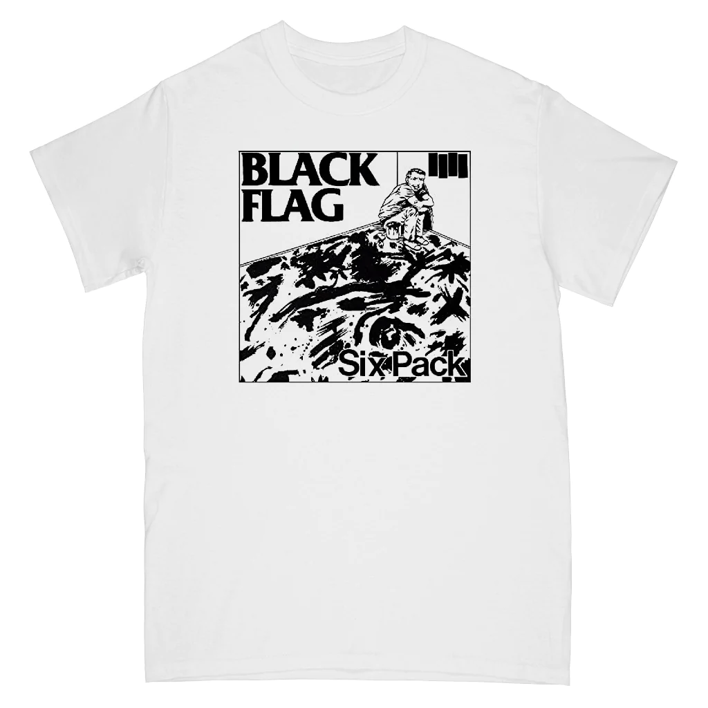 即納】Black Flag / ブラック・フラッグ - SIX PACK Tシャツ(ホワイト ...