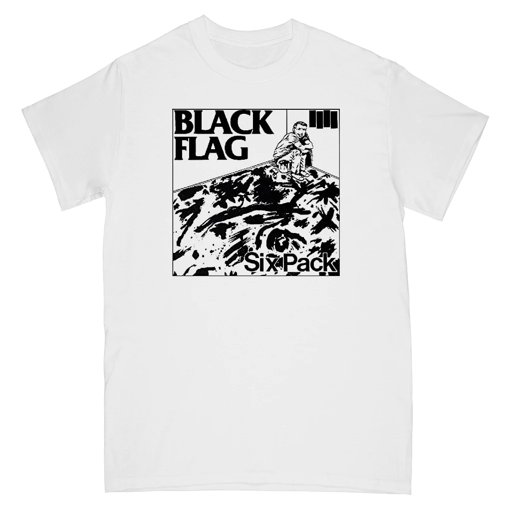 即納】Black Flag / ブラック・フラッグ - SIX PACK Tシャツ(ホワイト